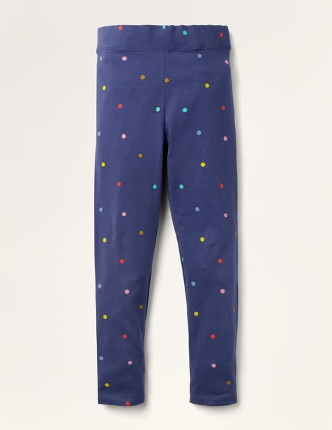 Mini Boden Kids' Fun Leggings Starboard Blue Confetti Spot Girls Boden