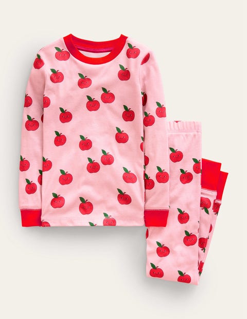 Snug Long John Pyjamas Pink Girls Boden