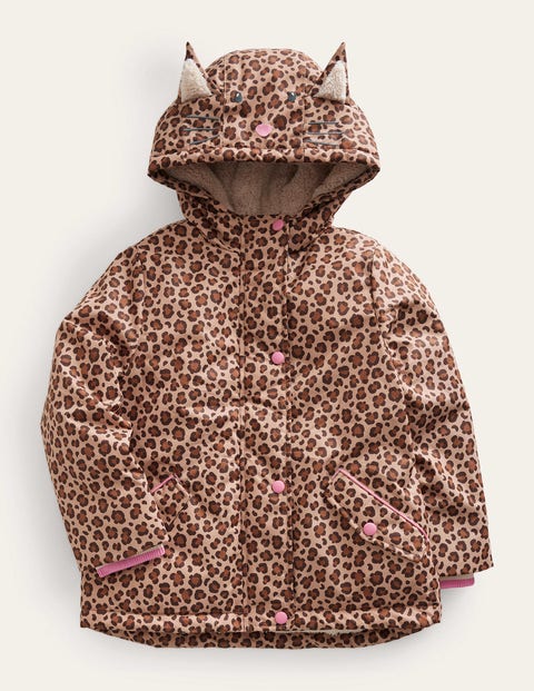 Sherpa-Lined Anorak Leopard Girls Boden