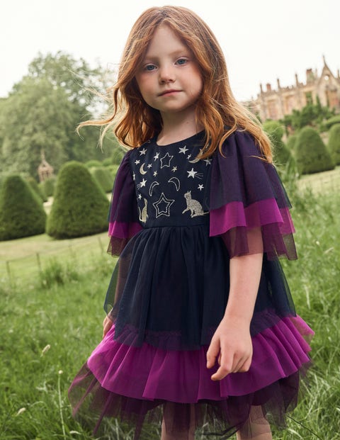 Halloween Tulle Dress - Chrysanthemum Purple | Boden UK