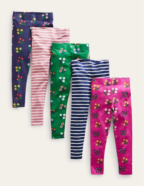 5-Pack Leggings Multicouloured Girls Boden