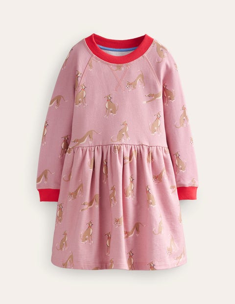 Printed Sweatshirt Dress Pink Girls Boden