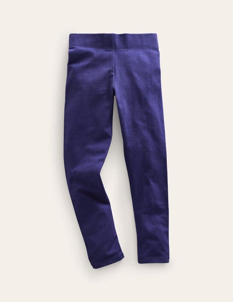 Mini Boden Kids' Plain Leggings Starboard Blue Girls Boden