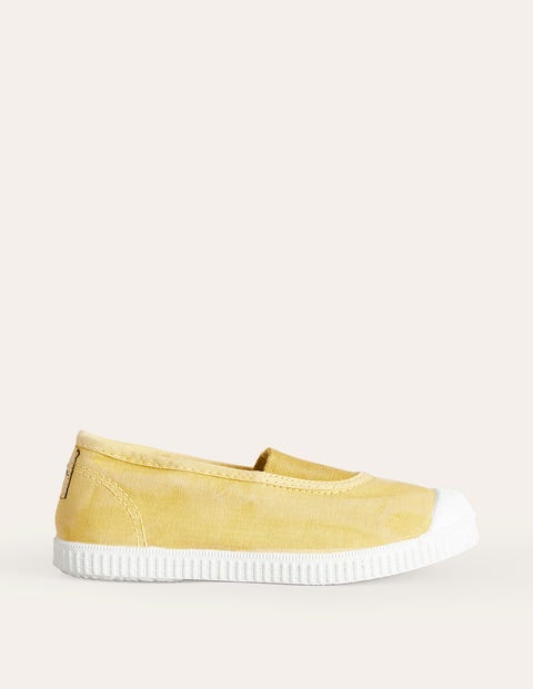 Canvas Plimsolls Yellow Girls Boden