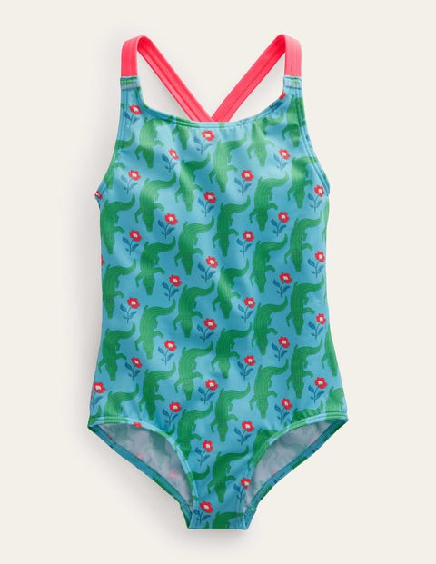 calcium dak beroerte Cross-back Printed Swimsuit - Multi Parrot Vine | Boden AU