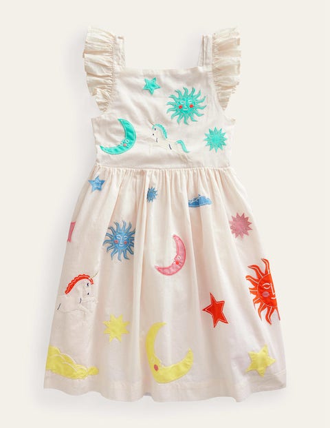 Applique Woven Dress Vanilla Pod Girls Boden