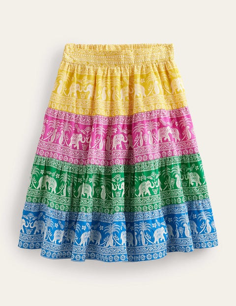 Colourblock Woven Midi Skirt Multicouloured Girls Boden