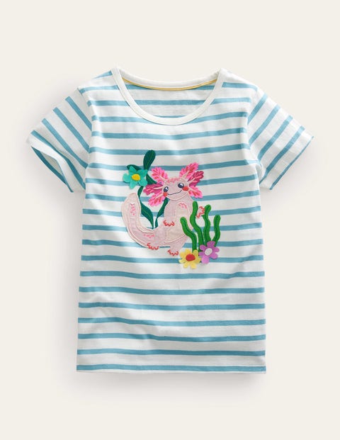 Applique T-Shirt Ivory Girls Boden