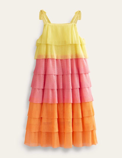 Tiered Ombre Tulle Dress Pink Girls Boden