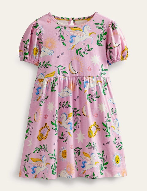 Puff Sleeve Dress Pink Girls Boden