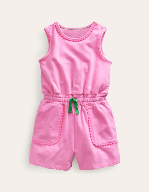 Johnnie B Kids' Relaxed Jersey Romper Bright Petal Girls Boden