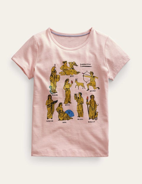 Greek Goddess T-shirt Pink Girls Boden
