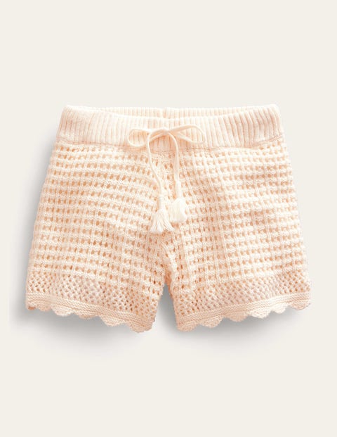 Mock Crochet Shorts Natural Girls Boden