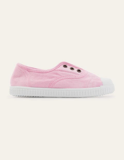 Laceless Canvas Pull-ons Pink Girls Boden