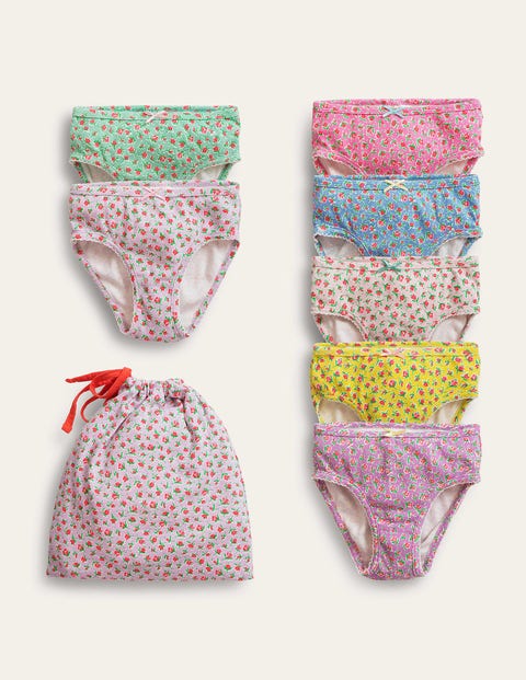 Mini Boden Kids' Underwear 7 Pack Vintage Spring Girls Boden In Multi