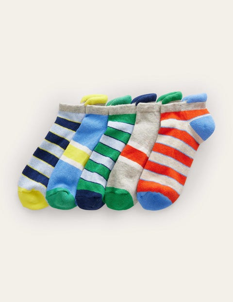 Mini Boden Kids' Trainer Socks 5 Pack Multi Girls Boden