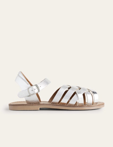 Strappy Sandals - Metallic Silver | Boden AU