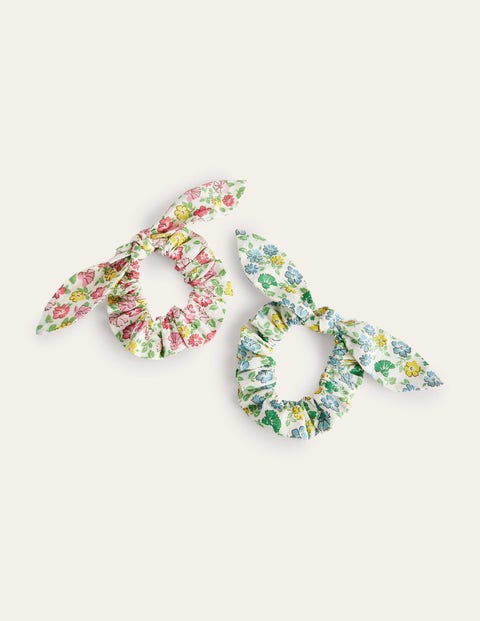 Tie Bow Scrunchies Multi Girls Boden