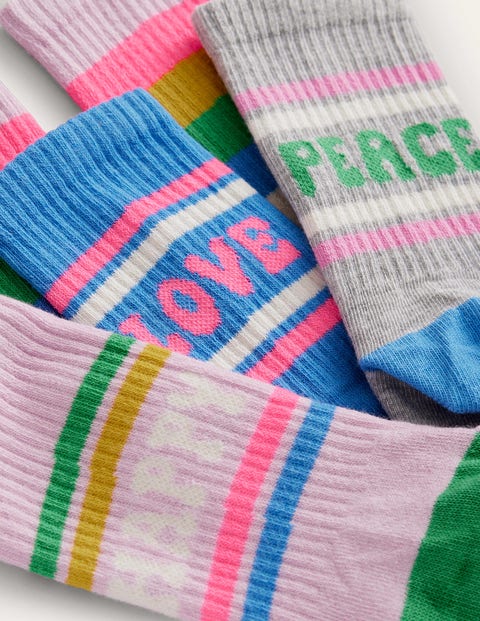 5 paires de chaussettes c tel es Slogan multi