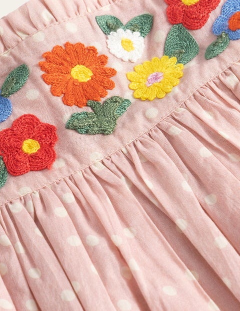 Mini boden embroidered floaty dress top