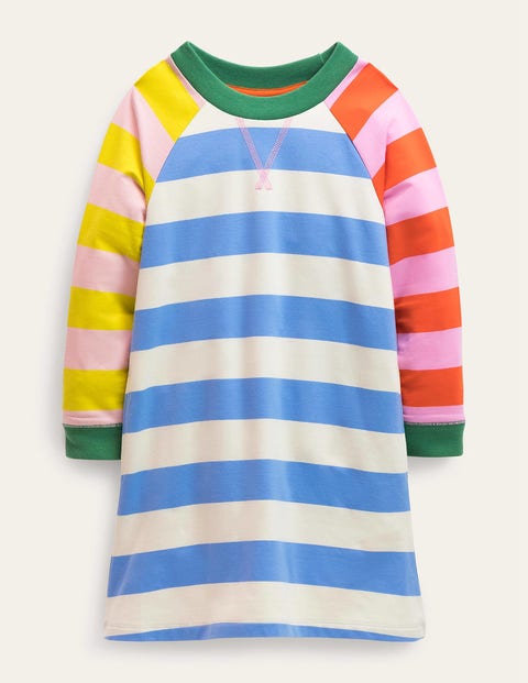 Sporty Raglan Dress Blue Girls Boden