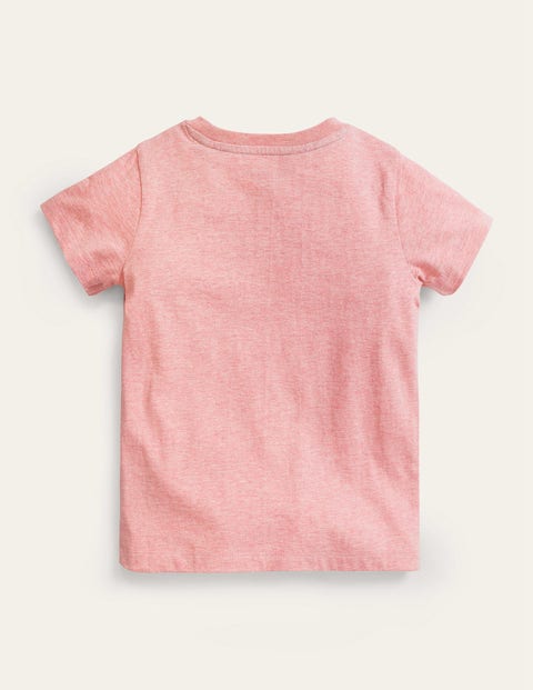 Peeping Pocket T-Shirt - Peach Pink Cat | Boden EU