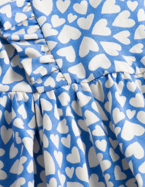Frilly Twirly Dress - Penzance Blue Hearts | Boden US