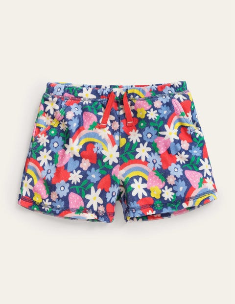 Printed Towelling Shorts Multi Girls Boden
