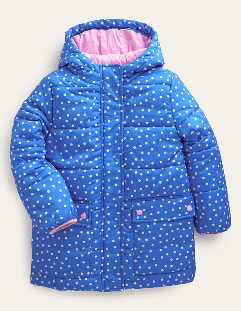 Lofty Puffa Coat Blue Girls Boden