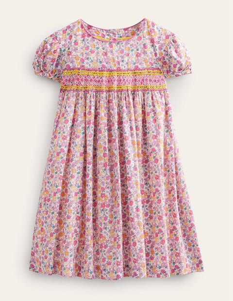 Nostalgic Smocked Dress - Bright Petal Floral | Boden EU