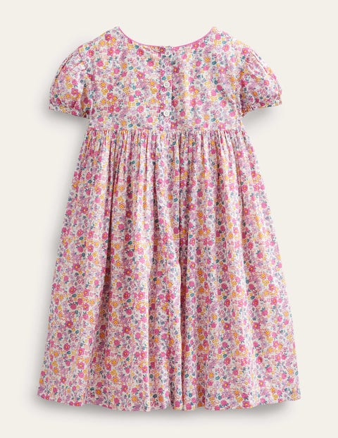 Nostalgic Smocked Dress - Bright Petal Floral | Boden US
