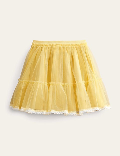 Mini Tiered Tulle Skirt Spring Day Yellow