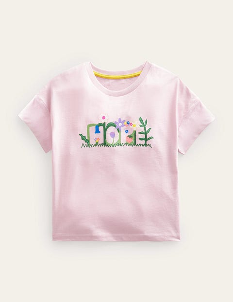 Printed Graphic T-shirt Pink Girls Boden