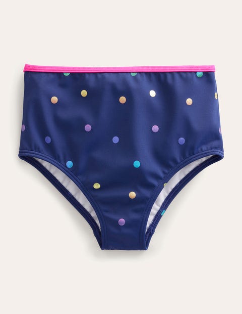 High Waisted Bikini Bottoms Navy Girls Boden