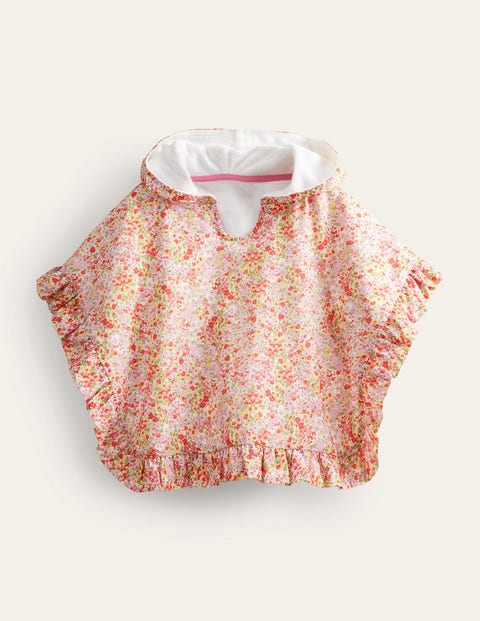 Towelling Poncho Hoodie Multi Girls Boden