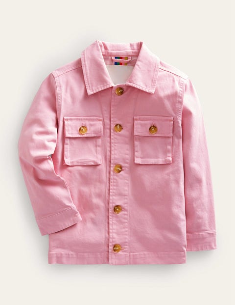 Utility Shacket Pink Girls Boden