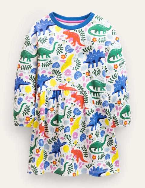 Relaxed Jersey Dress Multi Girls Boden