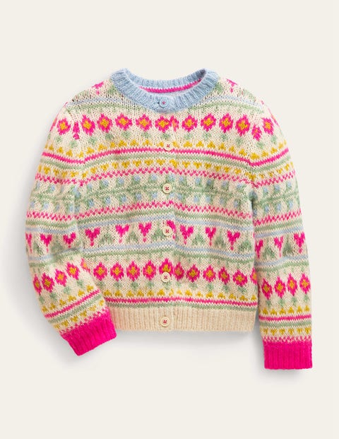 Oversized Fair Isle Cardigan - Multi | Boden UK