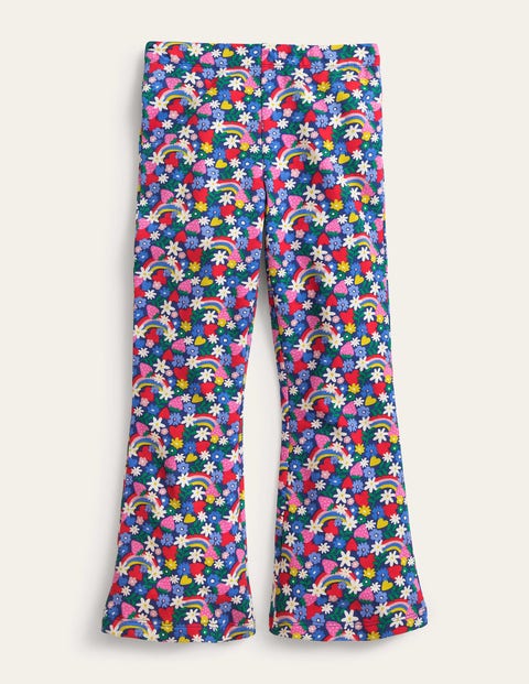 Mini Boden Kids' Printed Kick Flare Leggings Multi Rainbow Floral Girls Boden