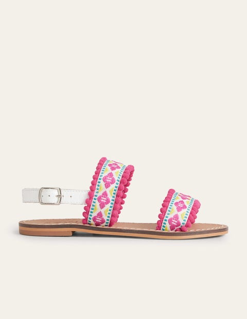 Embroidered Sandals Multi Girls Boden, Multi