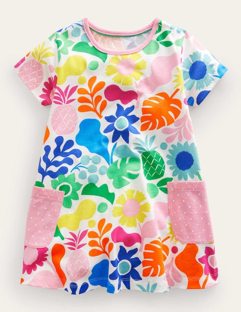 Short-sleeved Printed Tunic Multicouloured Girls Boden