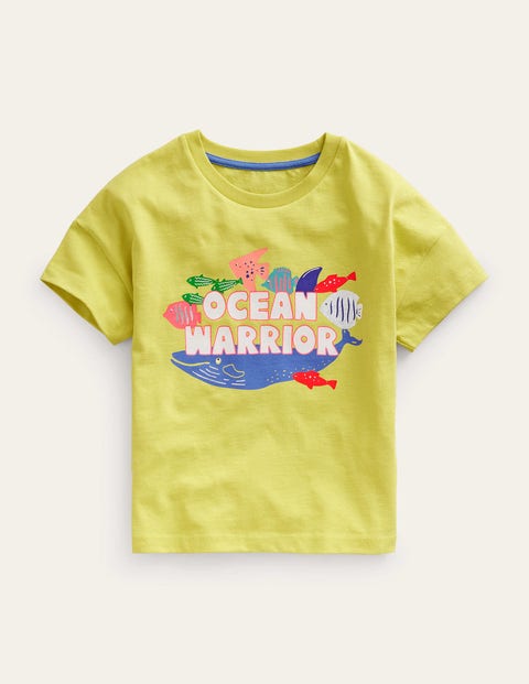 Printed Graphic T-shirt yellow Girls Boden