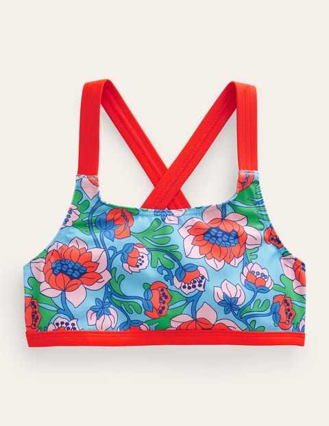 Cross Back Bikini top Red Girls Boden