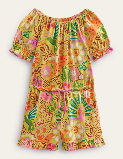 Printed Jersey Playsuit yellow Girls Boden