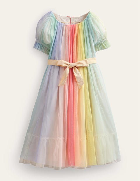 Hazel & Bo Butterfly Rainbow Tulle Romper Dress Rainbow / 3-6 Months