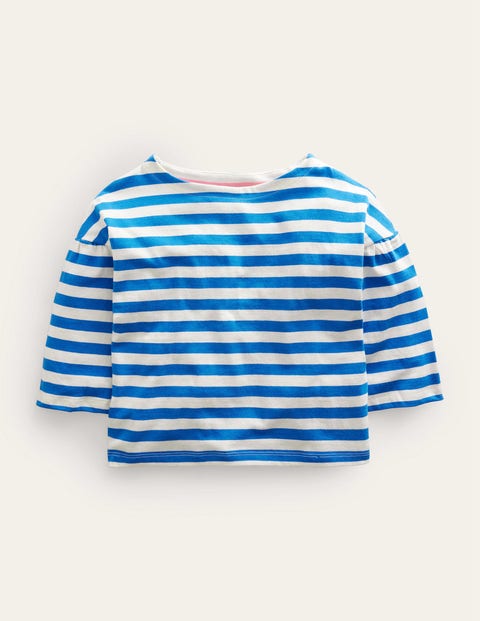 Boat Neck T-Shirt Blue Girls Boden