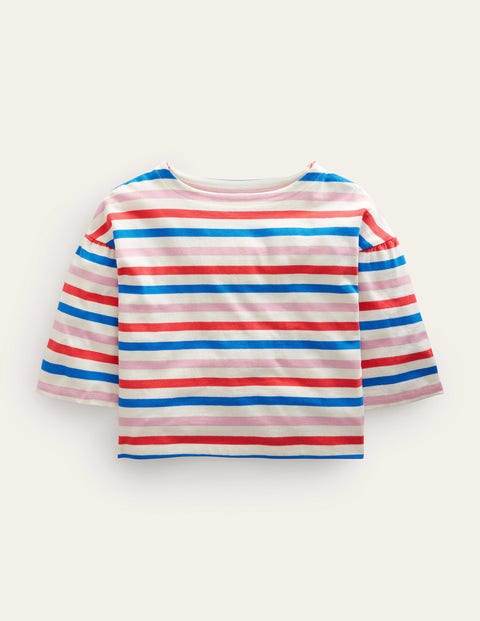 Boat Neck T-Shirt Pink Girls Boden