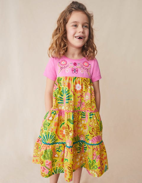Maxi Logo Dress - Gooseberry Floral Animals | Boden UK
