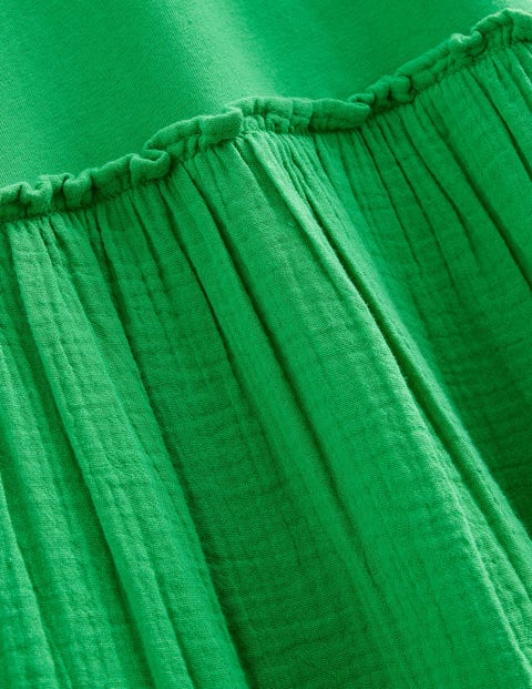Woven Mix Texture Dress - Bright Green | Boden US