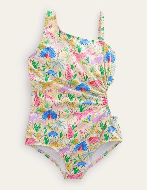Ruched Cut Out Swimsuit Multi Girls Boden